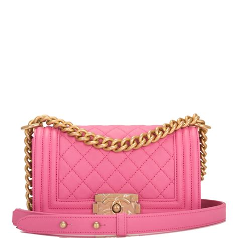 chanel boy small pink and gold|chanel men's bag.